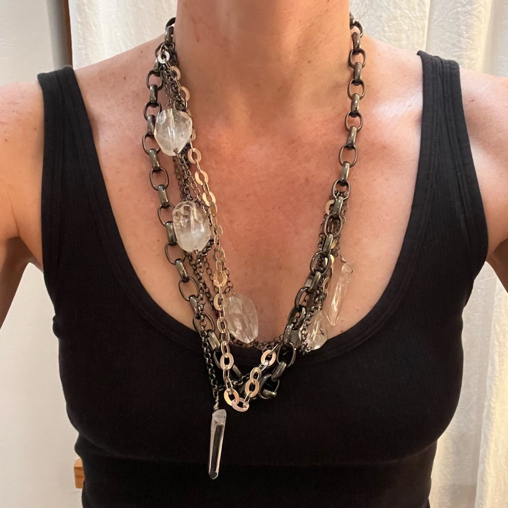 Chunky Mixed-Media Necklace